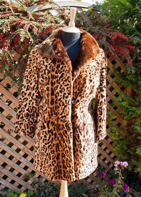 vintage real leopard fur coat